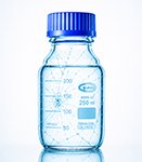 Safety-coated bottle containing a breakage