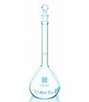 Conical flask with a QR code identity mark