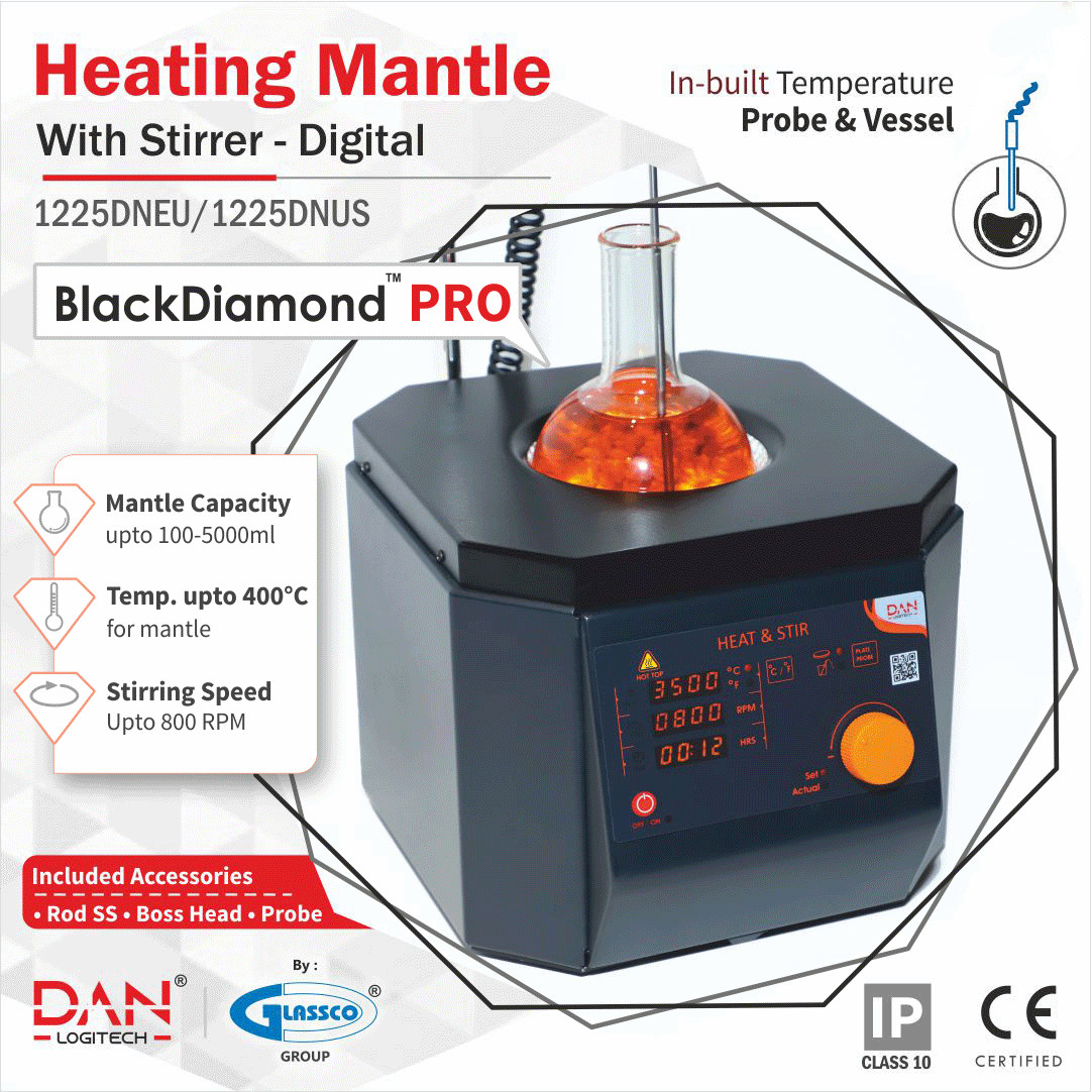Black Diamond Pro - The most Advanced Heating Mantle with Stirrer