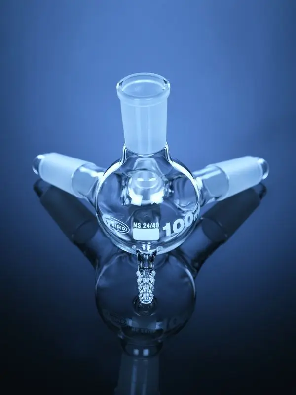 Deschem 24/40 Glass Distillation Receiver – Cow Shape Adapter – Lab Chemistry Glassware
