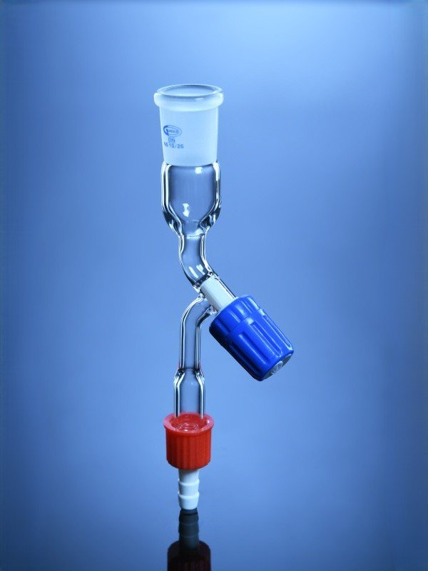 Adapter, socket with PTFE needle valve stopcock