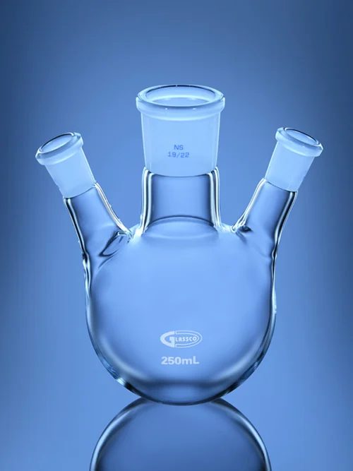 Flasks, Round Bottom, 3 Necks Angular, ASTM