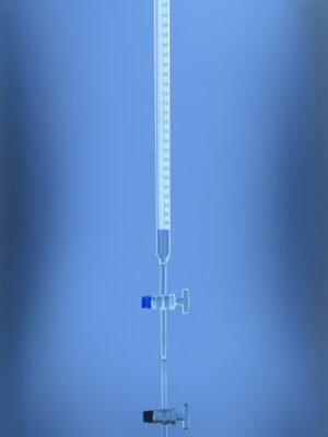 Burettes with glass stopcock in Schellbach stripe Class AS