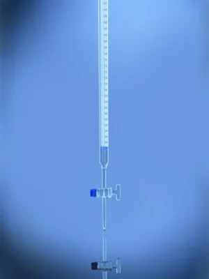 Burettes with glass stopcock in Schellbach stripe Class AS