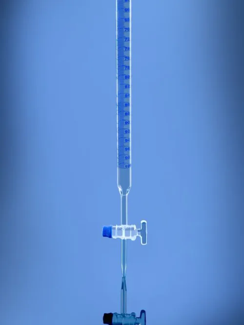 burettes with clear glass stopcock – laboratory glassware
