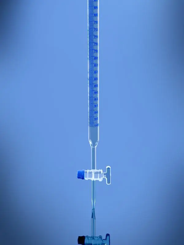 50 ml glass burette with glass stopcock Class AS
