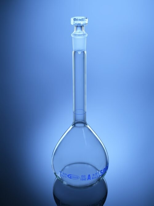 Volumetric Flask Class-A With Hollow glass Stopper Batch Certificate