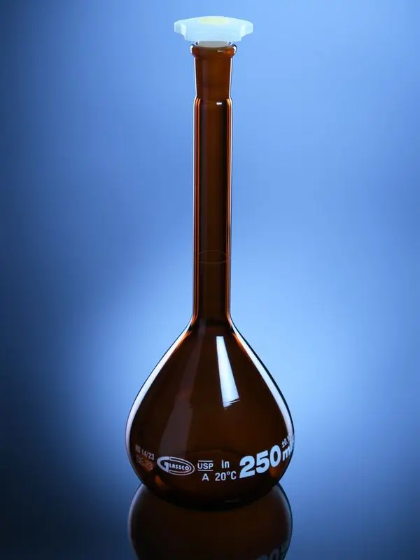 Amber Volumetric Flask Qr-Coded