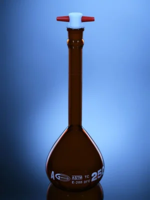 Amber Volumetric Flask PTFE Stopper ASTM