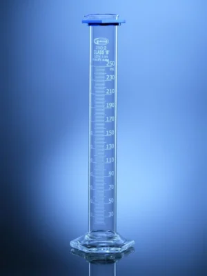 Measuring Cylinder Graduated Hex Base Class-B