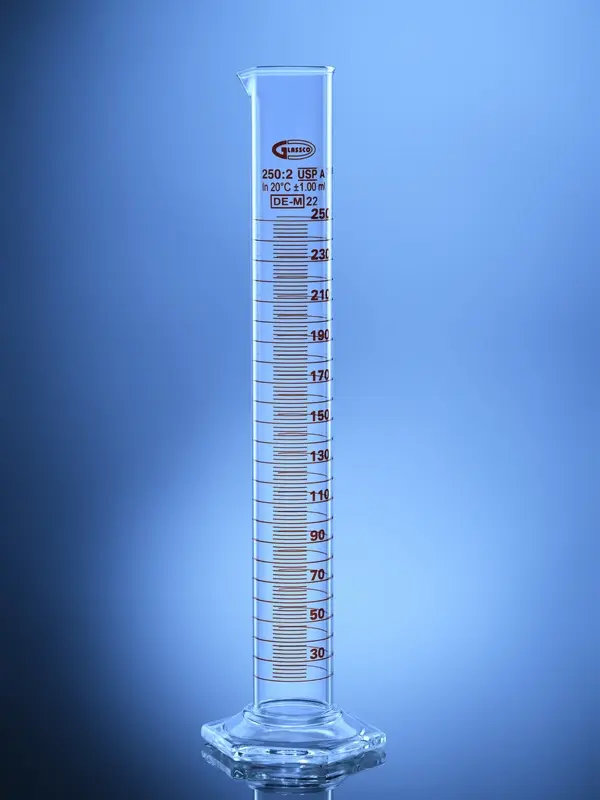 Hex Base Class A Measuring Cylinder with USP Grade