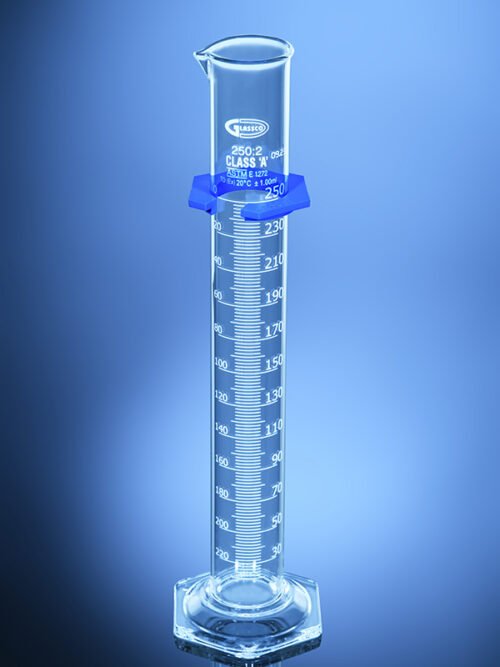 Measuring Cylinder Graduated Class A Hex Base Unserialized