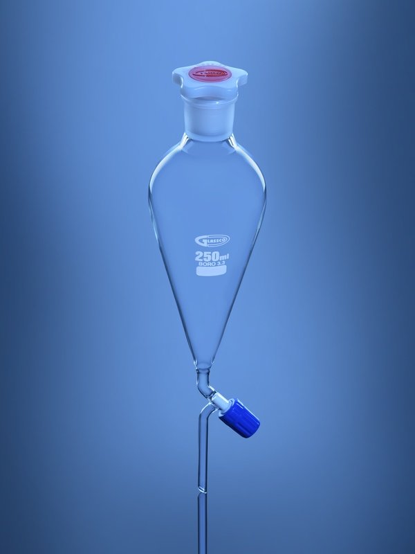 Separating Funnel Squibb shape with PE Stopper