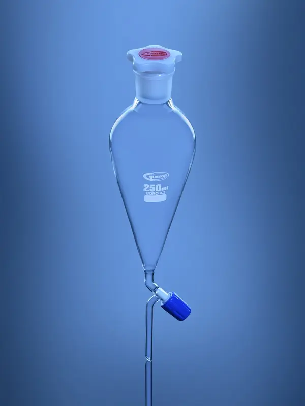 Separating Funnel Squibb shape with PE Stopper