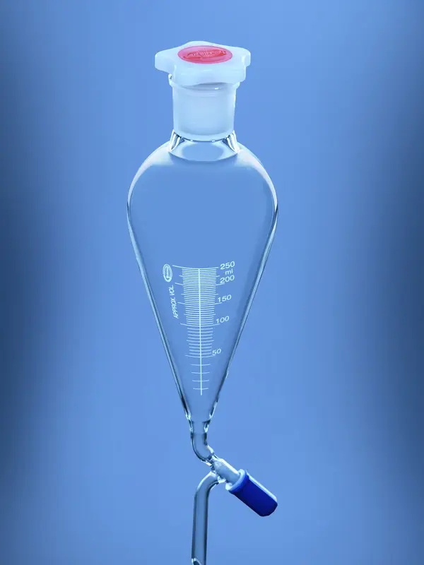 Separating Funnel Squibb shape with graduation & PE Stopper