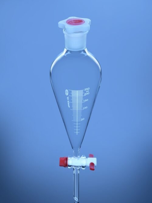 Separating Funnel Squibb shape with PTFE Stopcock