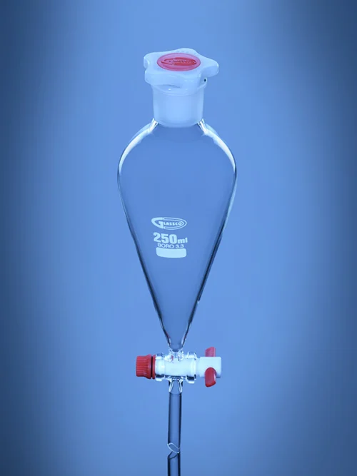 Separating Funnel with PTFE Stopcock ASTM Certified – Glassco Labs