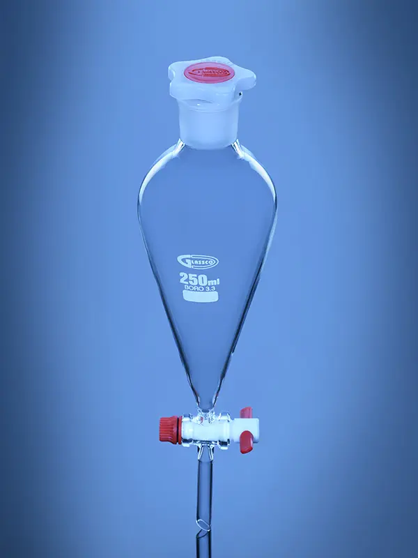 Separating Funnel with PTFE Stopcock ASTM Certified – Glassco Labs