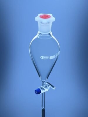 Separating Funnel Pear ISO Shape with Solid Glass Stopcock
