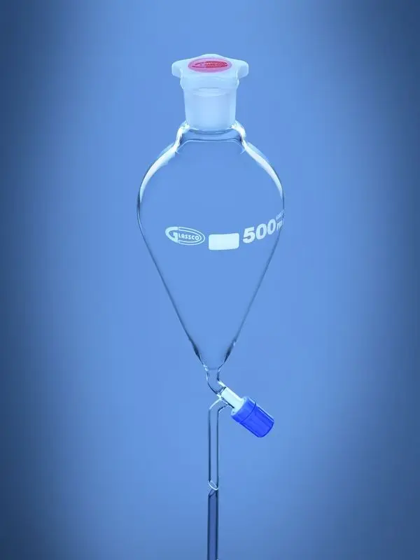 Separating Funnel Pear ISO Shape with Needle Valve Stopcock