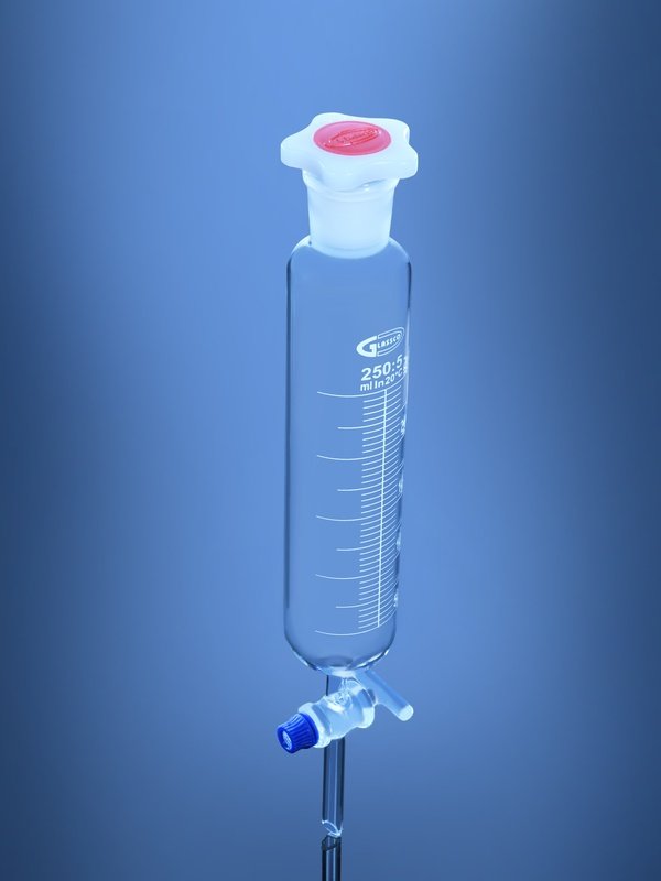 Dropping Funnel Cylindrical Solid Glass Stopcock DIN/ISO