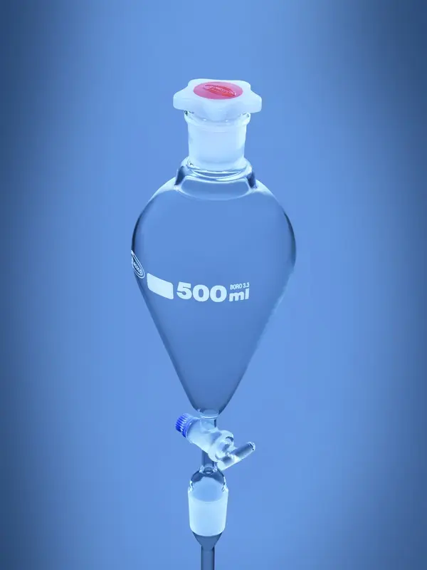 Separating Funnel Pear shape with Solid Glass Stopcock