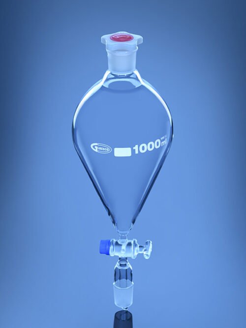 Separating Funnel Pear shape with stem inside cone