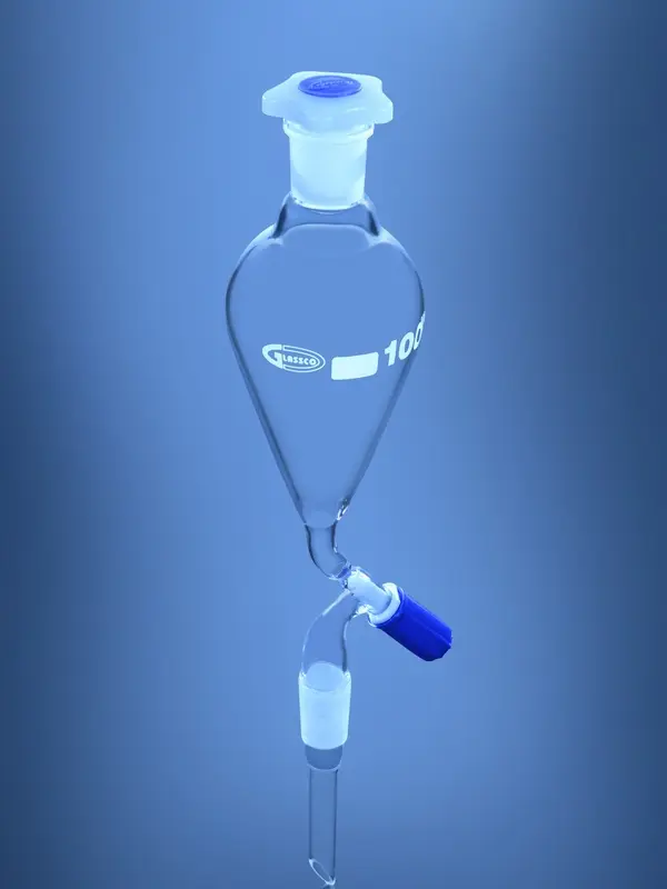 Separating Funnel Pear shape with Needle Valve Stopcock