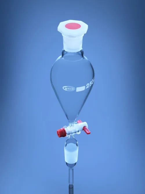 Separating Funnel Pear shape with PTFE Stopcock