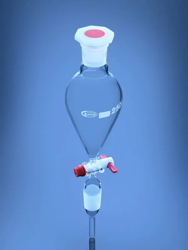 Separating Funnel Pear shape with PTFE Stopcock
