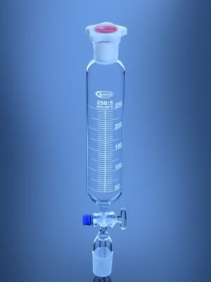Dropping Funnel Cylindrical with stem inside cone Solid Glass Stopcock