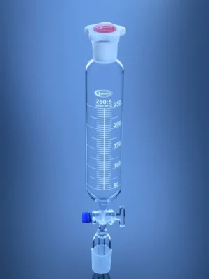 Dropping Funnel Cylindrical with stem inside cone Solid Glass Stopcock