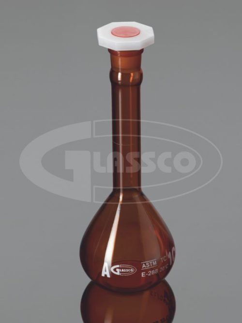 Amber Volumetric Flask, CLASS A, UNSERIALIZED