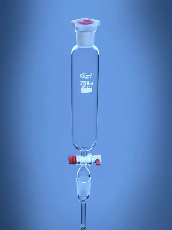 Separating Funnel Cylindrical PTFE Stopcock DIN/ISO