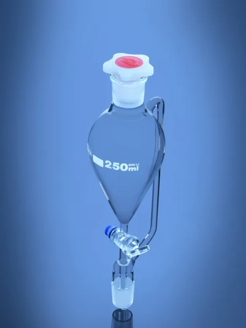 Pressure Equalizing Funnels Pear Shape Solid Glass Stopcock DIN/ISO