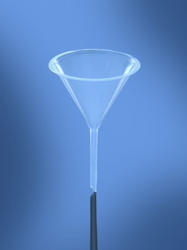 Plastic laboratory funnel for chemistry lab