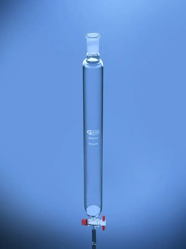 Chromatography Column with Joint Fritted Disc and PTFE Stopcock