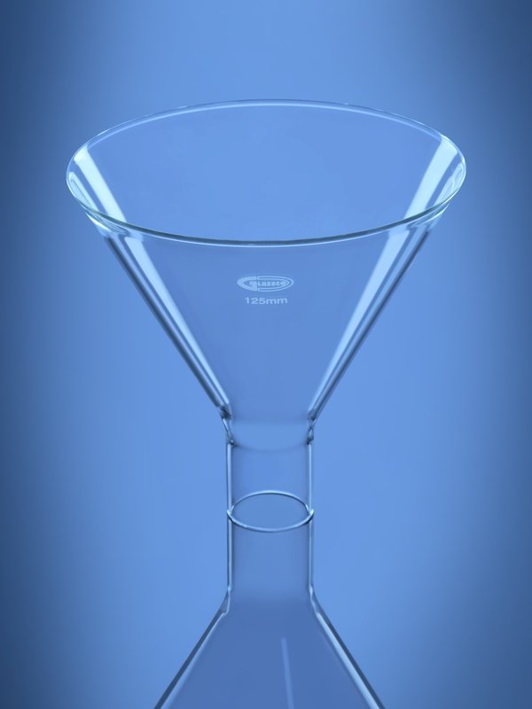 Funnel Powder with fire polished rim and stem ASTM
