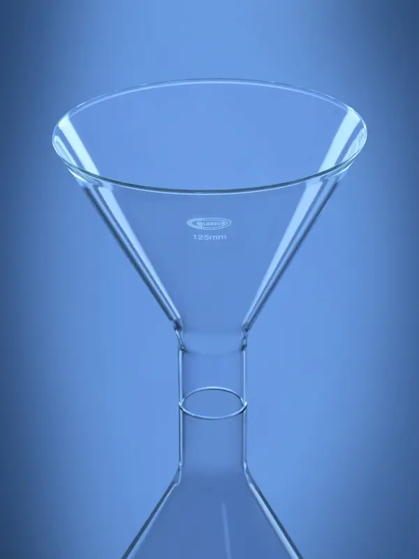 Funnel Powder with fire polished rim and stem ASTM