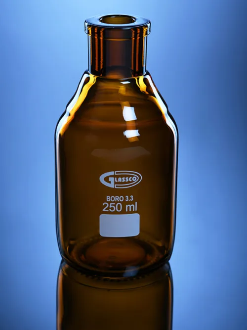 Bottles Tooled Neck Amber