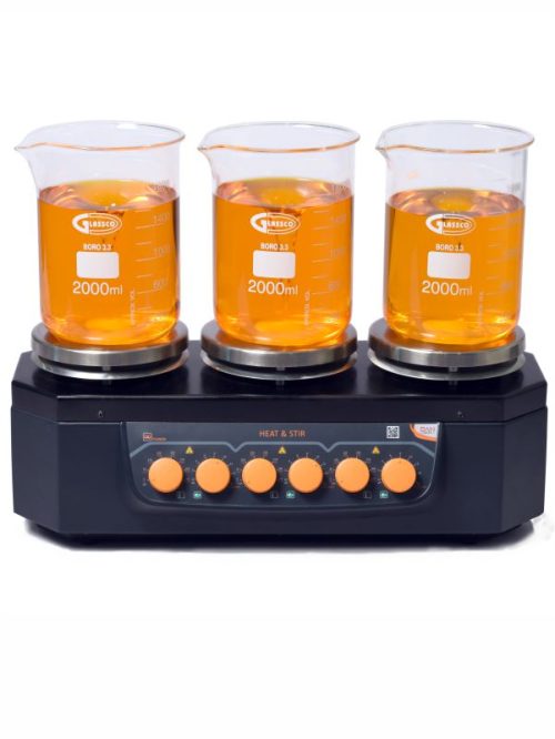 3 Station Magnetic Stirrer With Hotplate