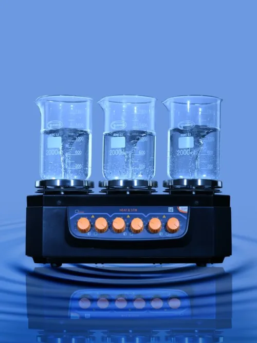3 Station Magnetic Stirrer With Hotplate
