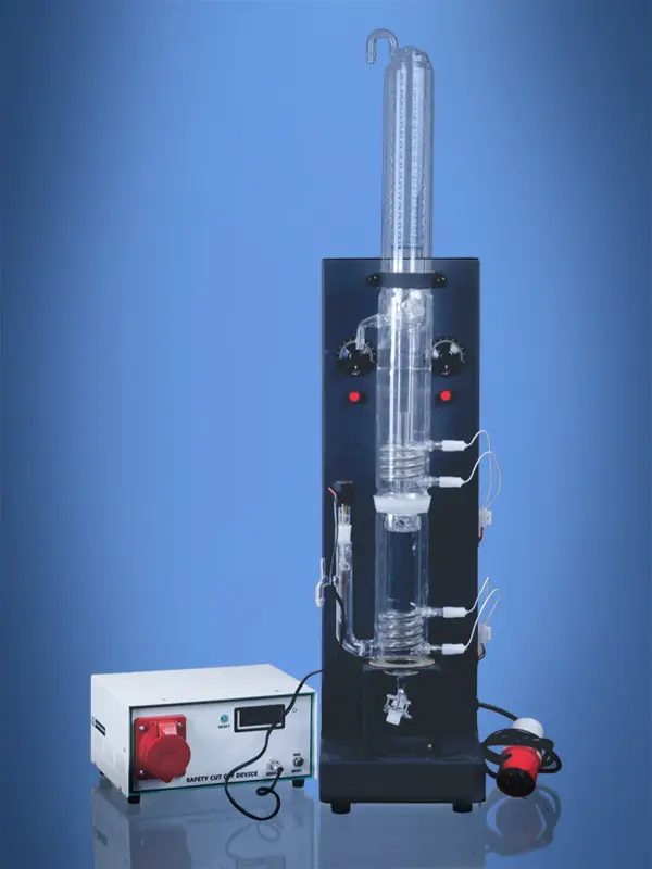 All Quartz Double Water Distillation Unit Vertical Model with Safety cutoff