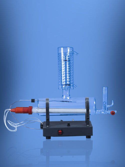 Single water distillation horizontal model with inbuilt safety cutoff