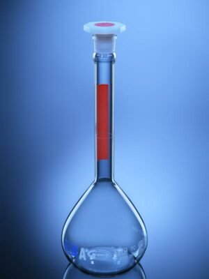 Volumetric Flask Qr Coded Red Stripe
