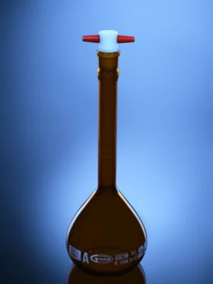 Amber Volumetric Flask PTFE Stopper