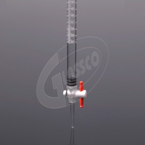 Burette with White Printing and Polymethyl Methacrylate