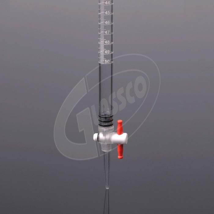 Burette with White Printing and Polymethyl Methacrylate