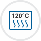 can be heated upto 120° C