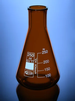 Amber conical flask for light sensitive chemicals